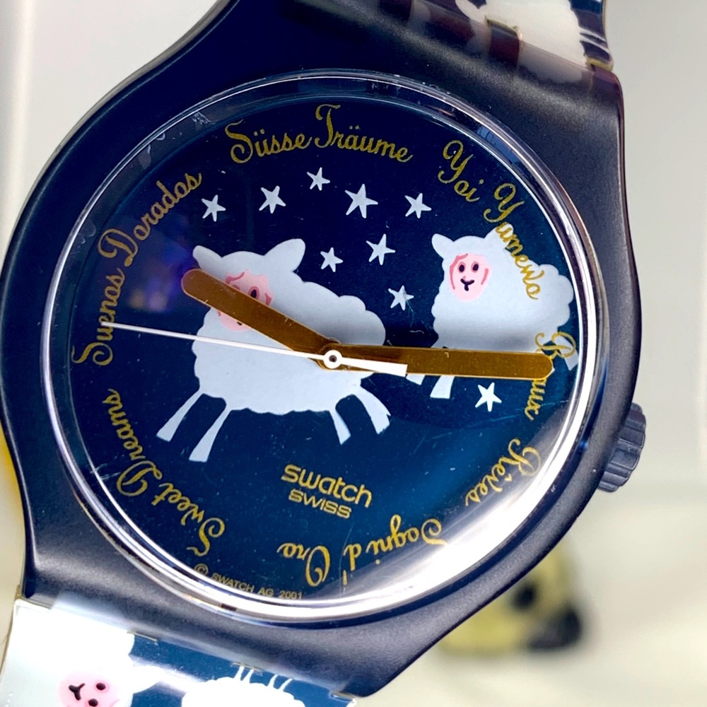 1995 SWATCH " BLACK SHEEP " SWATCH WATCH IN PERFECT CONDITION